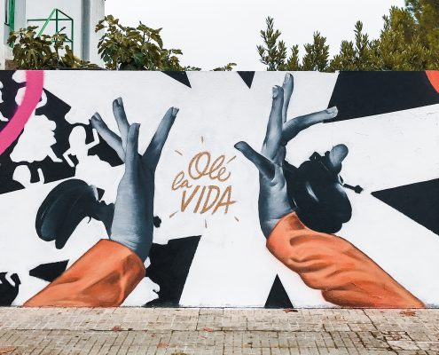 Mural Graffiti Streetart Olelavida Fert Dase Mollet 2017 2 495x400