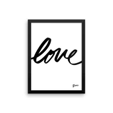Cuadro Love Caligrafía Letras Dase Decoración