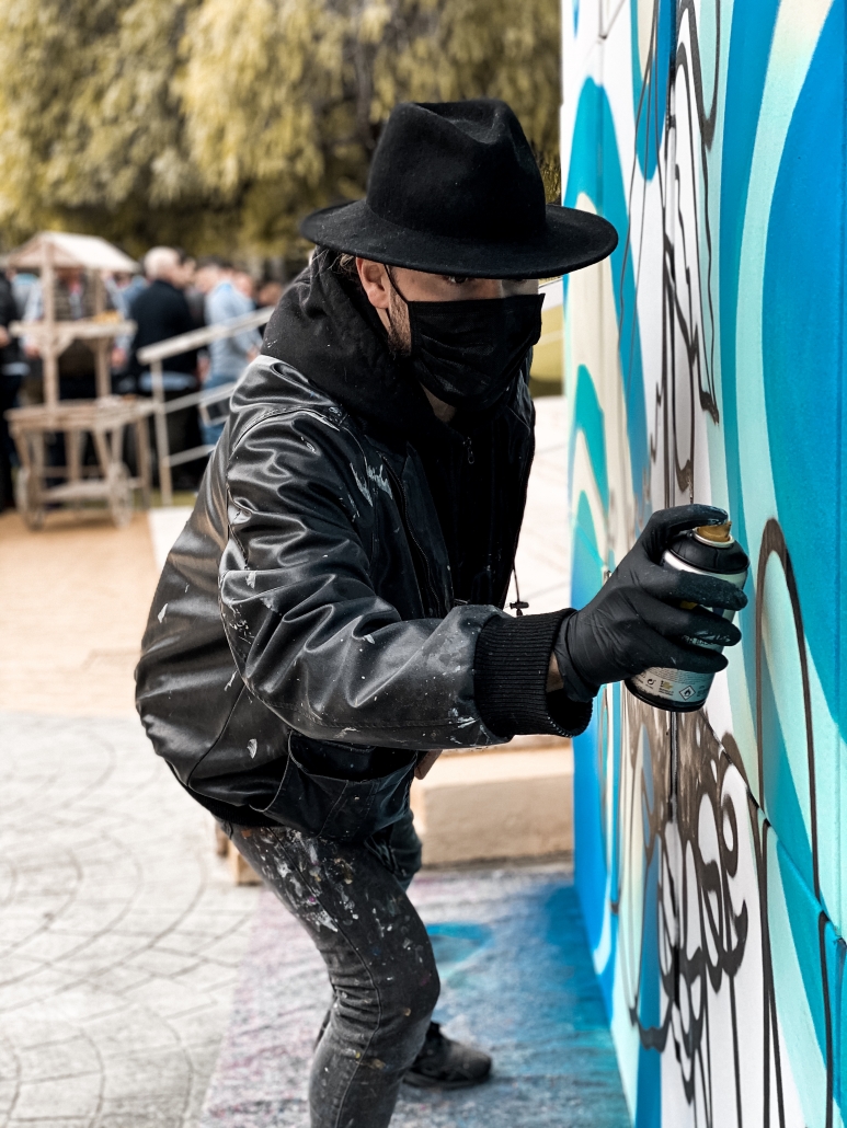 live painting graffiti evento mural directo vivo grafitero muralista dase