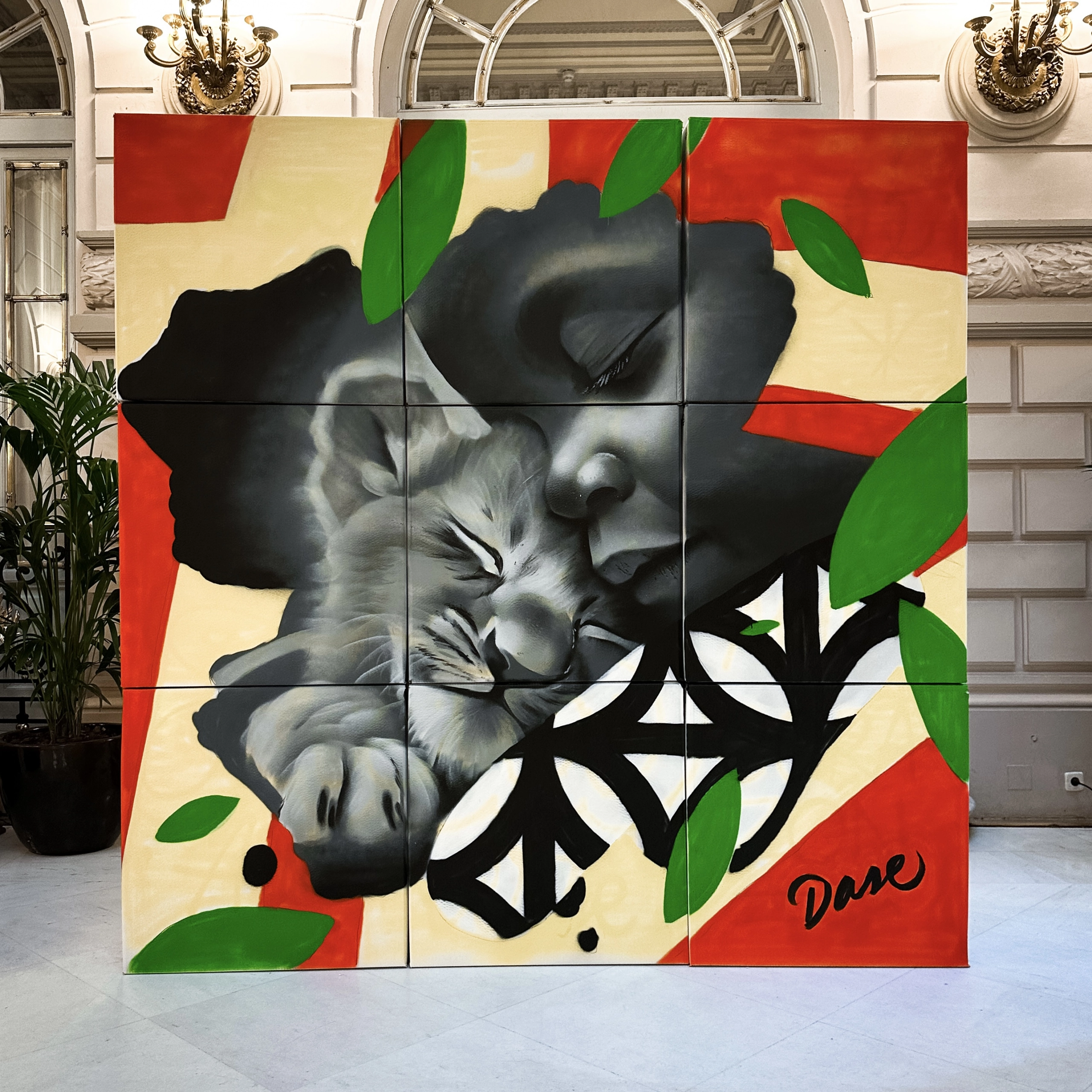 live painting by dase in madrid speedpainting artist