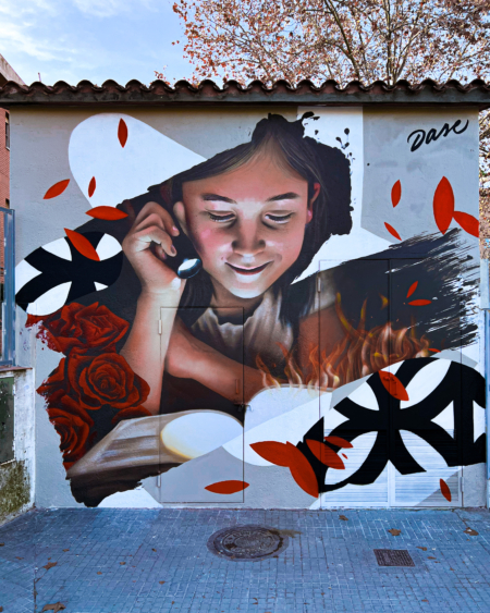 Mural Colegio Sant Jordi Mollet del Valles Barcelona por Dase