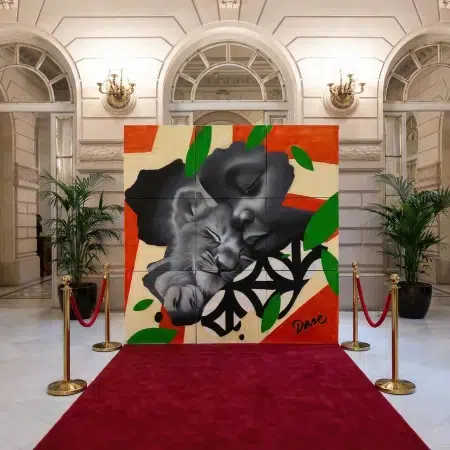 Live Art in Madrid, painting by Dase