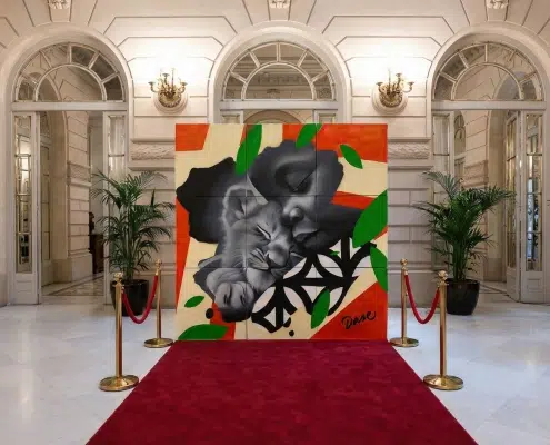 Live Art in Madrid, painting by Dase