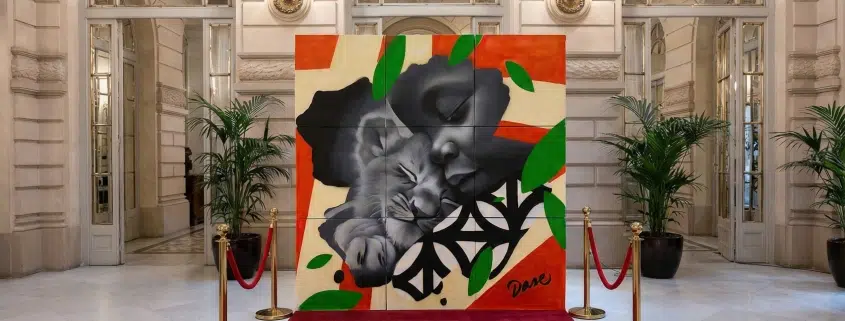 Live Art in Madrid, painting by Dase