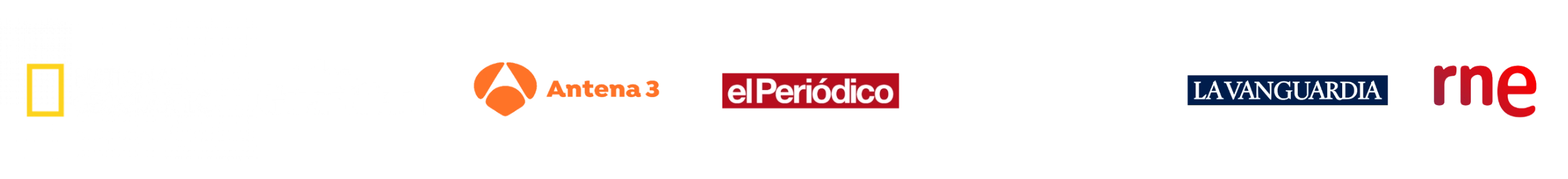 National Geographic, The Guardian, Antena 3, elPeriódico, EL PAÍS, LA VANGUARDIA, rne